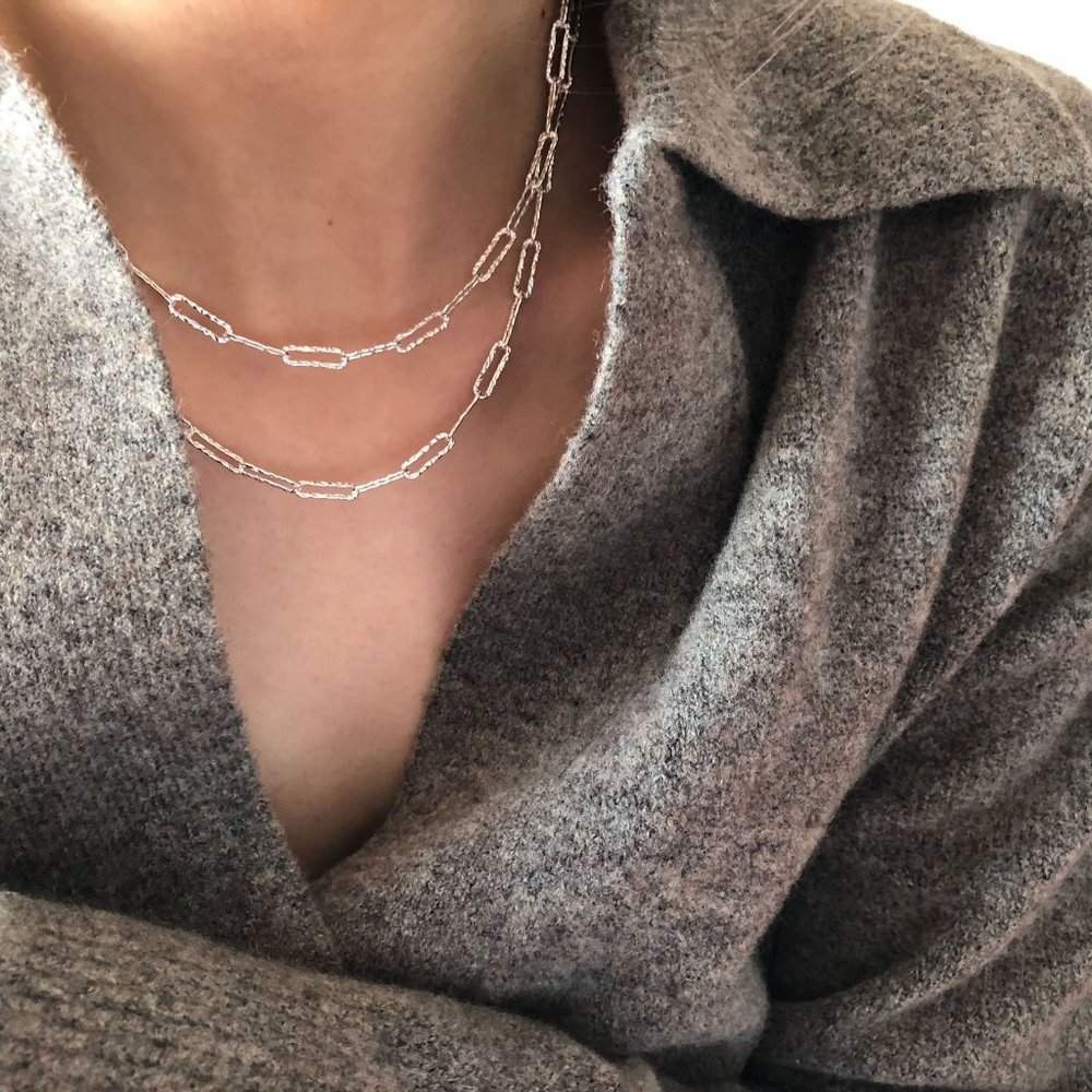 #NEW 925 Sterling Silver Shiny Link Chain Necklace - Picture 7 of 10